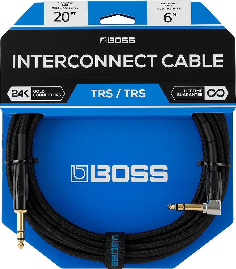 Boss BCC-20-TRA 20ft Interconnect Cable TRS/TRS